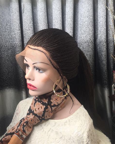 Micro Braid Wig Braided Wigs For Black Women Box Braid Wig Etsy