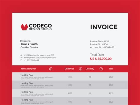 invoice templates  graphic designers
