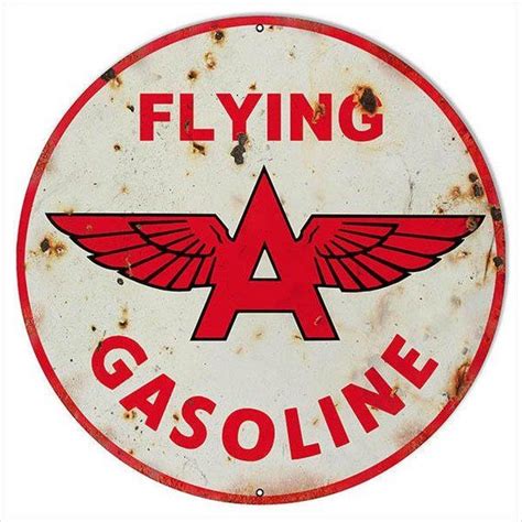 Flying A Gasoline Sign Aged Style Metal Sign 4 Sizes Etsy Metal Signs Vintage Metal Signs