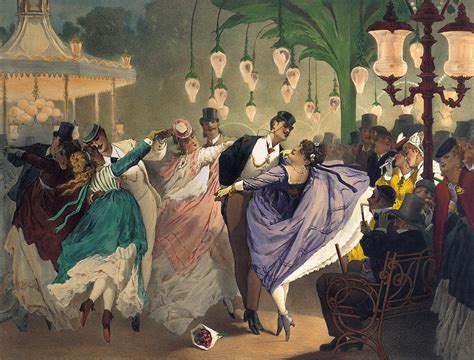 Waltz At The Bal Mabille Painting By Philippe Jacques Linder