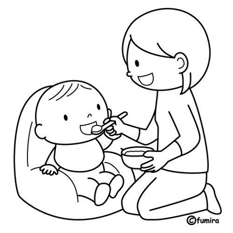 Mother Feeding Baby Free Coloring Pages Coloring Pages Mother