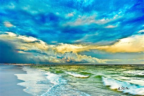 Beautiful Beach Blue Sea Photograph By Eszra Tanner Fine Art America