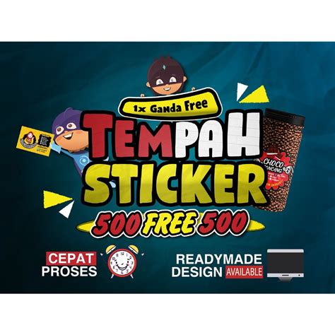 Moq50pcs Buy 100 Free 100 Label Sticker Label Printing Produk Murah