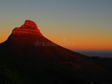 Lion`s Head Mountain At Sunrise Stock Photo Image Of Climb Peak
