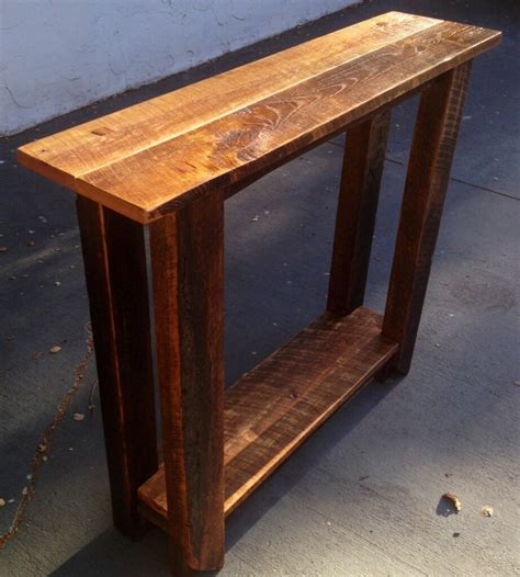 Unique Unpolished Teak Wood Shape Side Table Design Extra Tall Thin