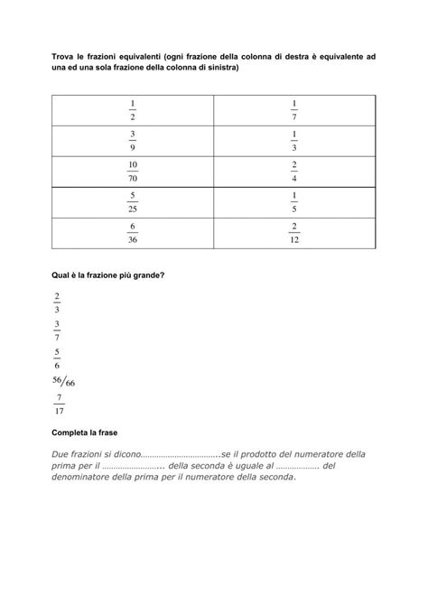 Frazioni Free Activity Live Worksheets