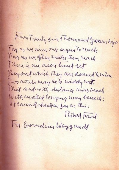 Collected Poems Of Robert Frost With Autograph Manuscript Poem By