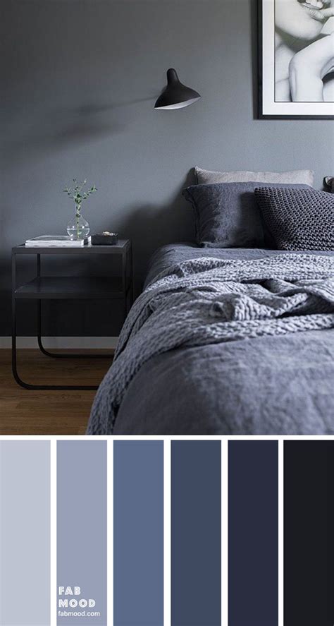 Dark Blue Grey Bedroom Color