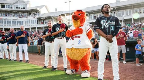 Frisco Roughriders Line Up For The National Anthem July 21 2018