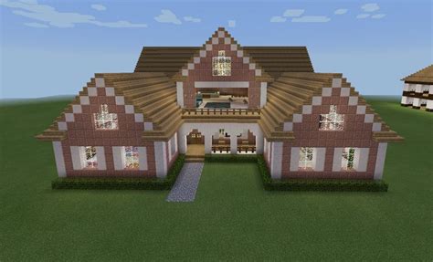 Minecraft Pink Realistic Country House Porch Casas Minecraft