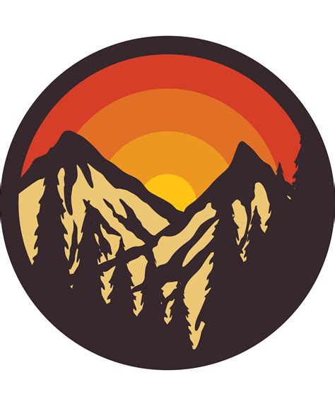 camp hike mountain nature | Hiking logo, Mountain hiking, Mountain logos
