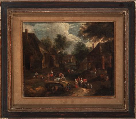 Dutch School 17th Century Genre Scene Oil On Canvas 245 X 295 Cm