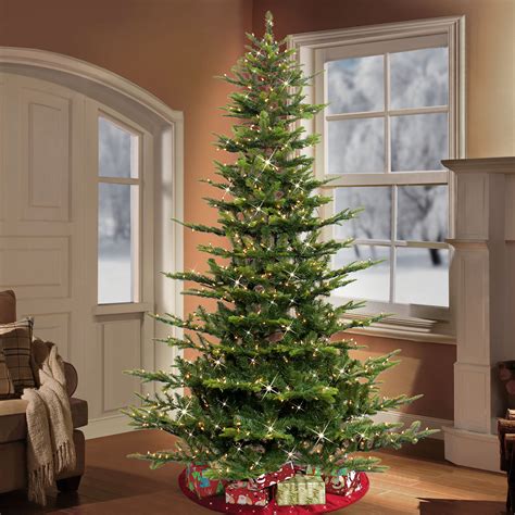 Steelside Pre Lit Aspen Green Fir Artificial Christmas Tree With Clear
