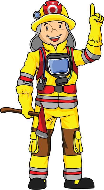 personnages page 24 firefighter clip art community helper