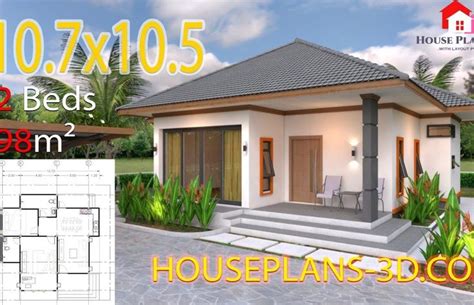 House Plans 12x11m With Full Plan 3beds Sam House Plans House Plans