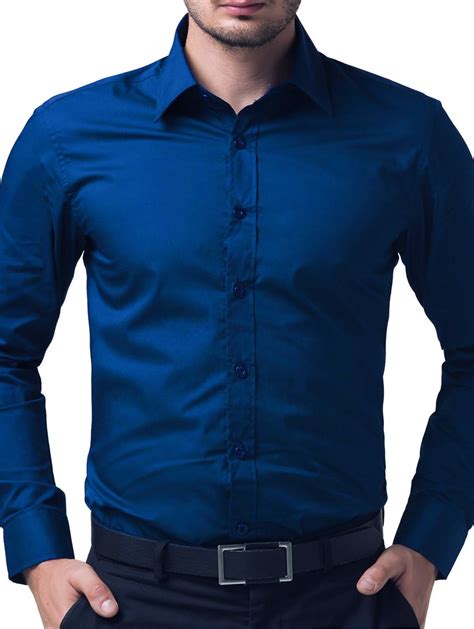 Buy Online Royal Blue Cotton Formal Shirt From Shirts For Men By Being Fab For ₹528 At 52 Off