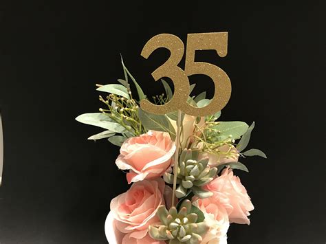 35th Birthday Decoration 35th Birthday Centerpiece Sticks Etsy 35