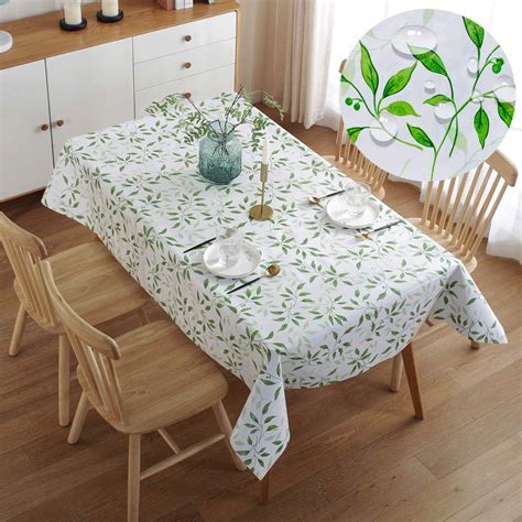 Pvc Table Cloth Rectangular Wipe Clean Tablecloths Waterproof Oil