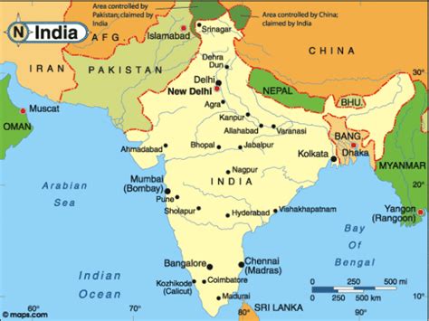 Map Of India And Bordering Countries United States Map