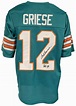 Miami Dolphins Bob Griese Autographed Pro Style Custom Jersey '"HOF 90 ...