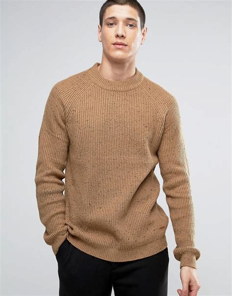 Lyst Jack And Jones Crew Neck Knit Sweater In Brown For Men