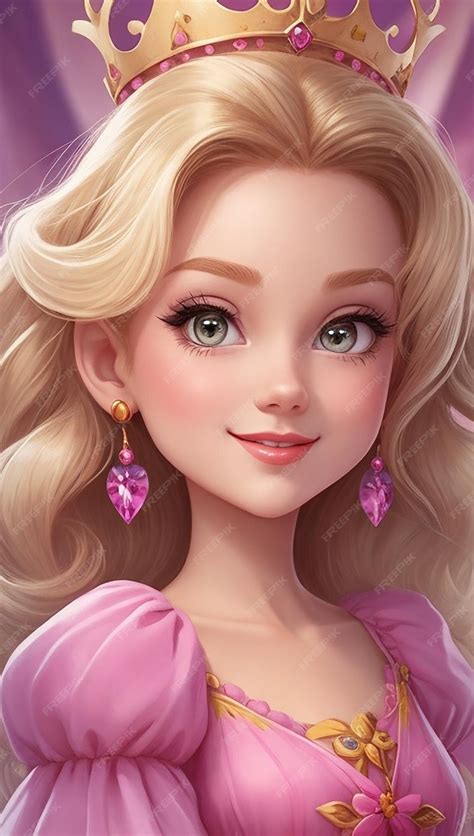 premium photo beautiful princess cartoon character