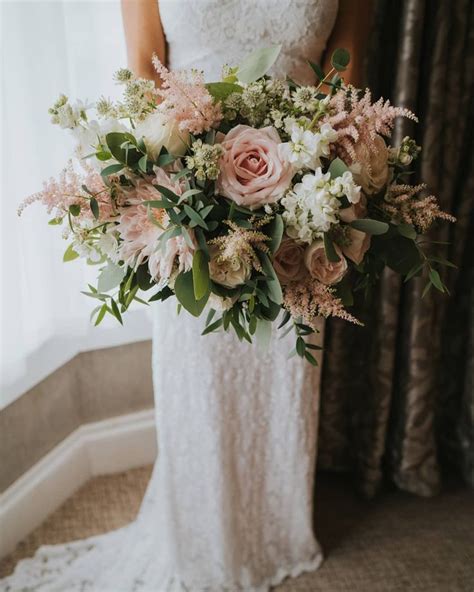 Oversized Blush Loose Wedding Bouquet Featuring Meijer Sweet Avalanche