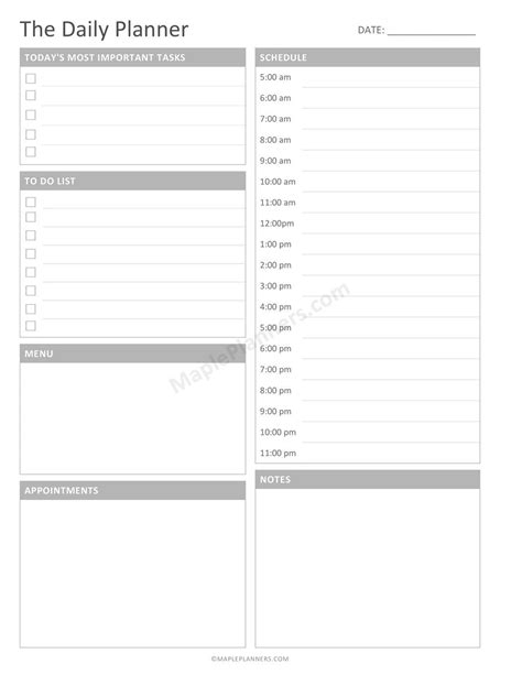 This printable will print two images to a page as shown below. Universal Daily Planner Printable Editable Free 8.5 X 5.5 | Get Your Calendar Printable