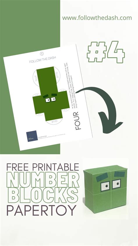 The Printable Number Blocks Paper Toy Is Shown With Instructions For