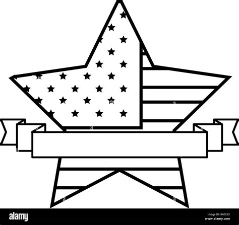 American Flag Star Banner Sign Vector Illustration Stock Vector Image