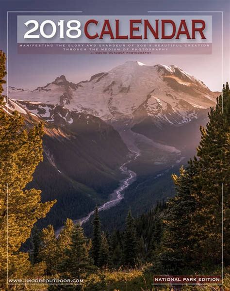 2018 National Park Calendar Etsy