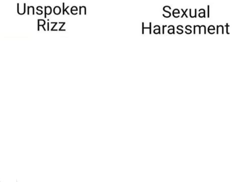 unspoken rizz vs sexual harassment meme generator