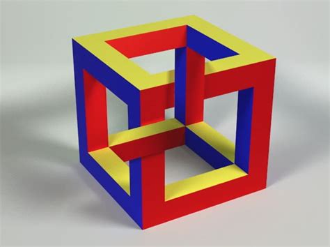 Impossible Cube 3d Model Optical Illusion On Vimeo