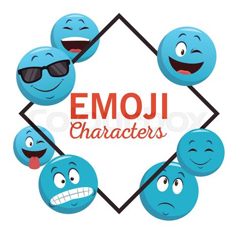 Emoji Chat Characters Stock Vector Colourbox