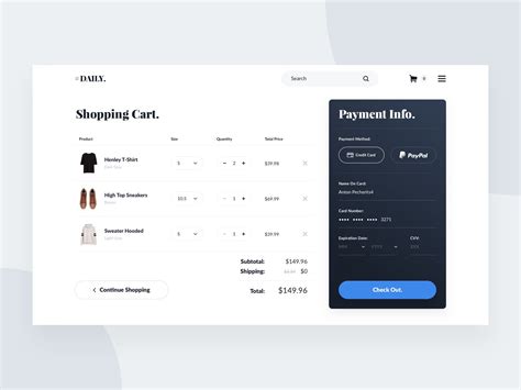Daily Ui 02 Checkout Uplabs