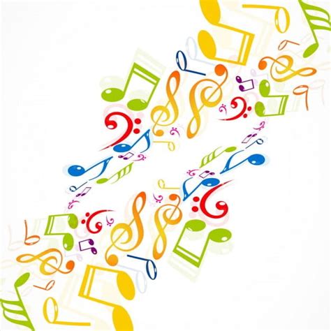 Colorful Musical Notes Background Eps Ai Vector Uidownload