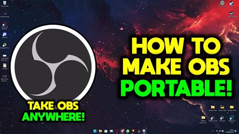 How To Make Obs Portable Youtube
