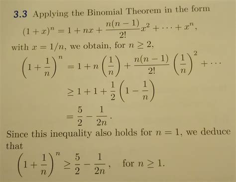 proof of inequalities using binomial theorem mathzsolution