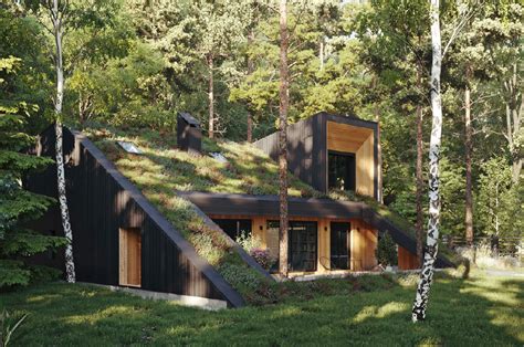 This Passive House Features A Living Green Roof That Merges The Home
