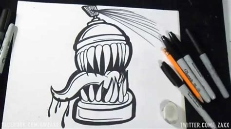 Speed Drawing Lata De Spray Graffiti Zaxx Youtube