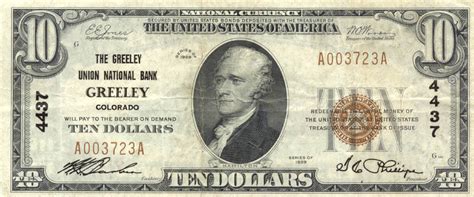 Union national bank in sykesville, reviews by real people. Greeley Colorado Banking History and National Bank Notes