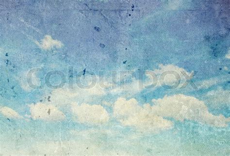 Retro Cloudy Sky Stock Image Colourbox