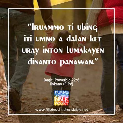 1 Ilocano Proverbs 22 6 Filipino Childrens Bible Project