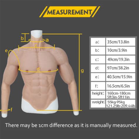 knowu silicone male muscle body suit strong arm crossdress macho fake muscle ebay