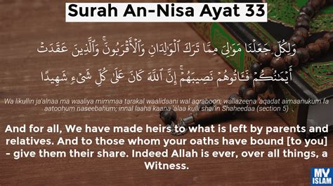 Surah An Nisa Ayat Quran With Tafsir My Islam Off