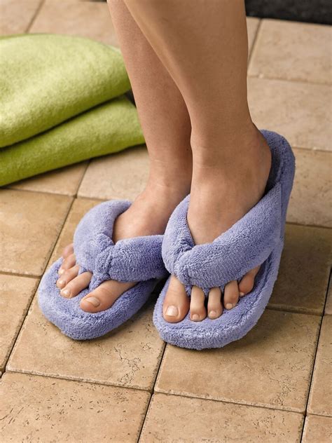 Spa Slippers With Plush Memory Foam By Acorn Gardeners Supply