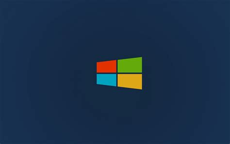Download Wallpapers Windows 10 Minimal Blue Background Windows Logo