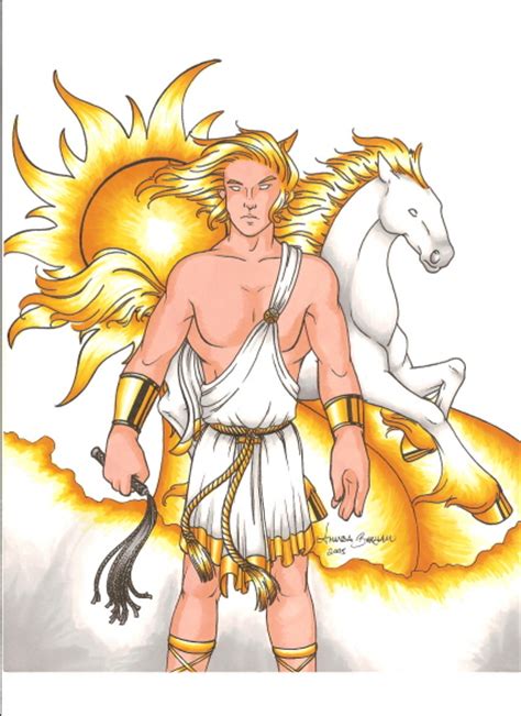 He was the god of music, sun, arts, poetry and inspiration, hence depicted here holding an harp. Apollo by Riviel on DeviantArt