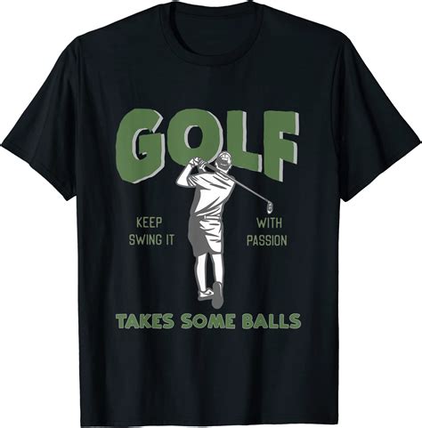 Mens It Takes Balls To Golf Shirts For Men Dad Funny Golf Shirt T Shirt