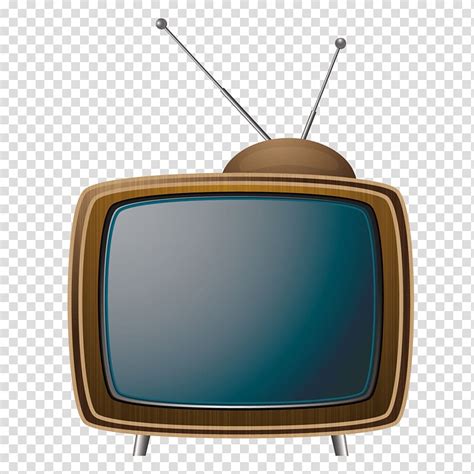 Brown Cathode Ray Tube Television Animated Illustration Television Set